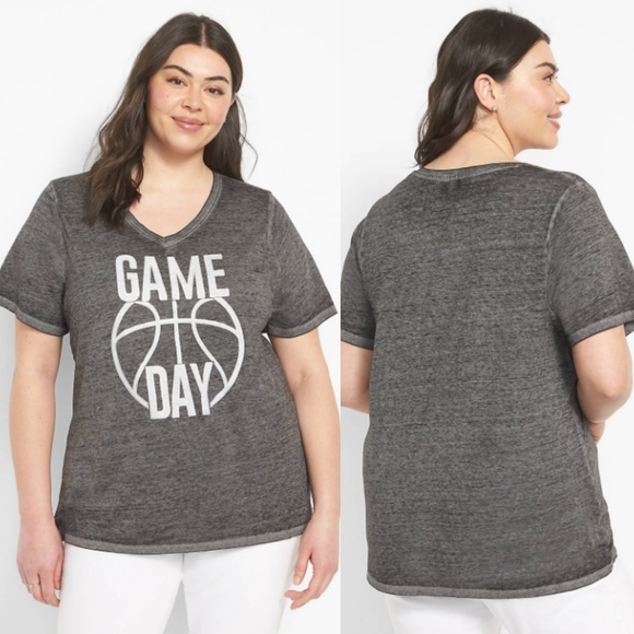 🛑Sale🛑 Lane Bryant Basketball Gameday Graphic Tee Sz. 14/16 - Picture 2 of 5